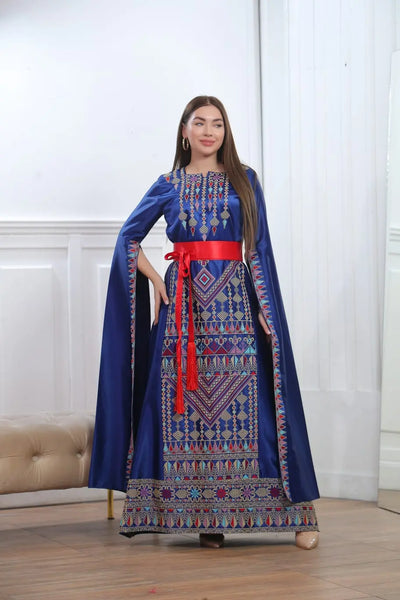 Haifa Threads - High Quality Embroidered Palestinian style Dress - JPK Traditions