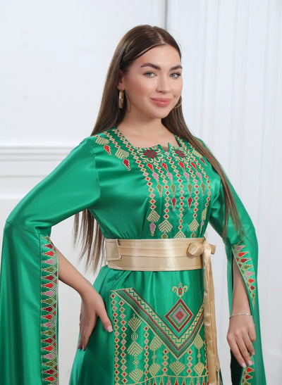 Haifa Threads - High Quality Embroidered Palestinian style Dress - JPK Traditions