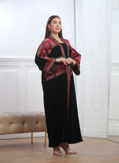 Classic Threads - High Quality Embroidered Palestinian style Abaya - JPK Traditions