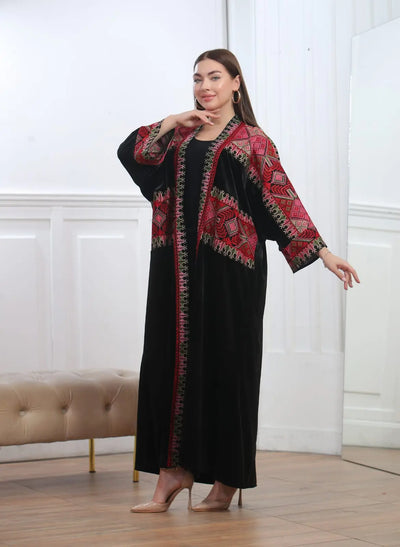 Classic Threads - High Quality Embroidered Palestinian style Abaya - JPK Traditions