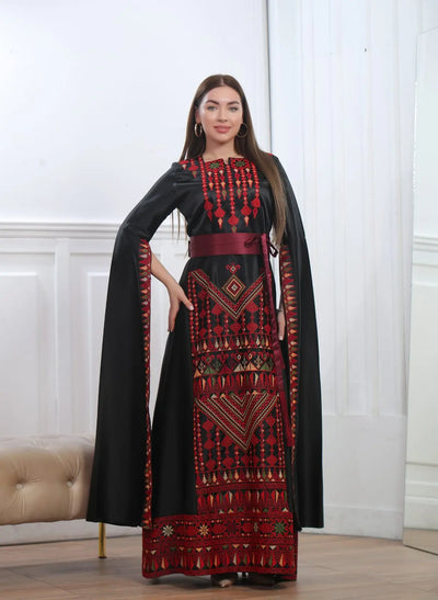 Haifa Threads - High Quality Embroidered Palestinian style Dress - JPK Traditions