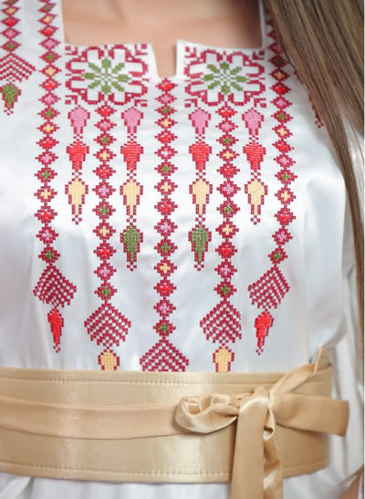 Haifa Threads - High Quality Embroidered Palestinian style Dress - JPK Traditions