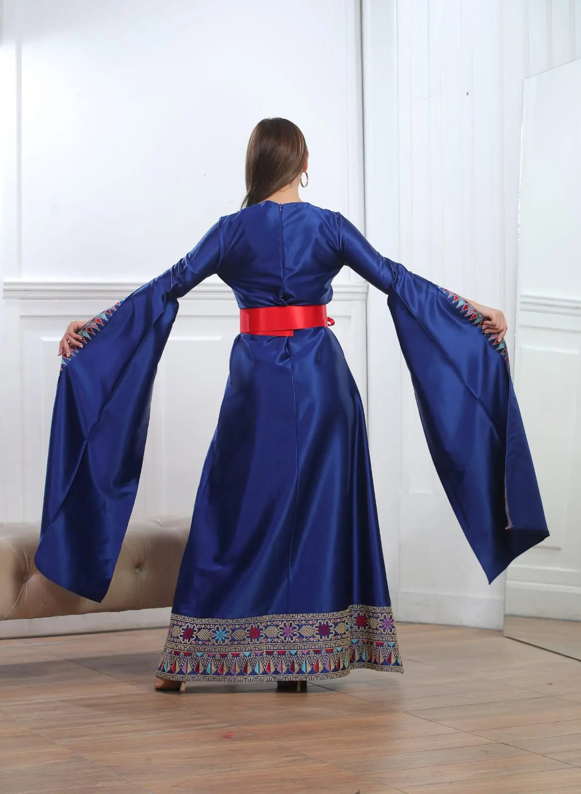 Haifa Threads - High Quality Embroidered Palestinian style Dress - JPK Traditions