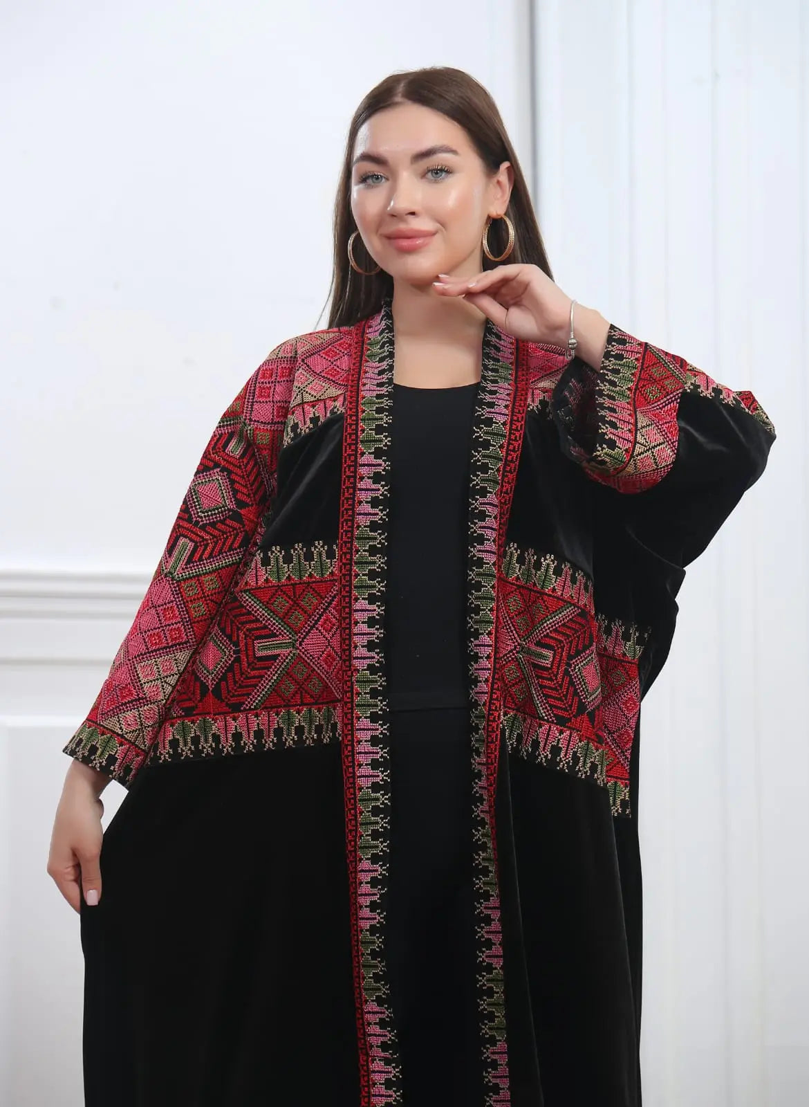 Classic Threads - High Quality Embroidered Palestinian style Abaya - JPK Traditions