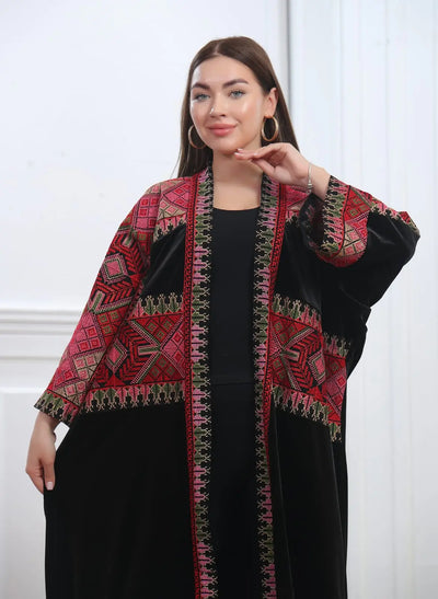 Classic Threads - High Quality Embroidered Palestinian style Abaya - JPK Traditions