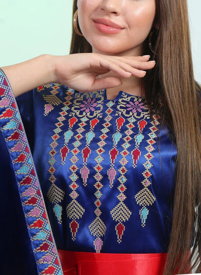 Haifa Threads - High Quality Embroidered Palestinian style Dress - JPK Traditions