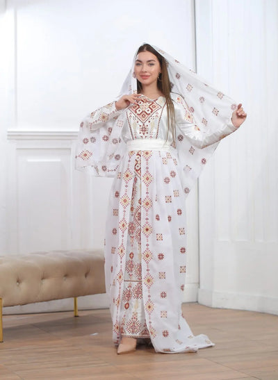 Tulkarem Threads - High Quality Embroidered Palestinian style Thobe - JPK Traditions