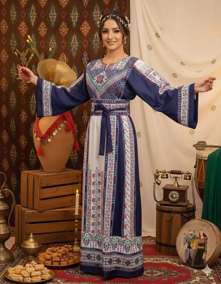 jenin Threads - High Quality Embroidered Palestinian style Thobe - JPK Traditions