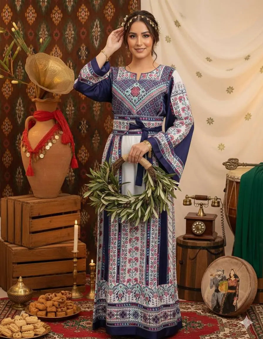 jenin Threads - High Quality Embroidered Palestinian style Thobe - JPK Traditions