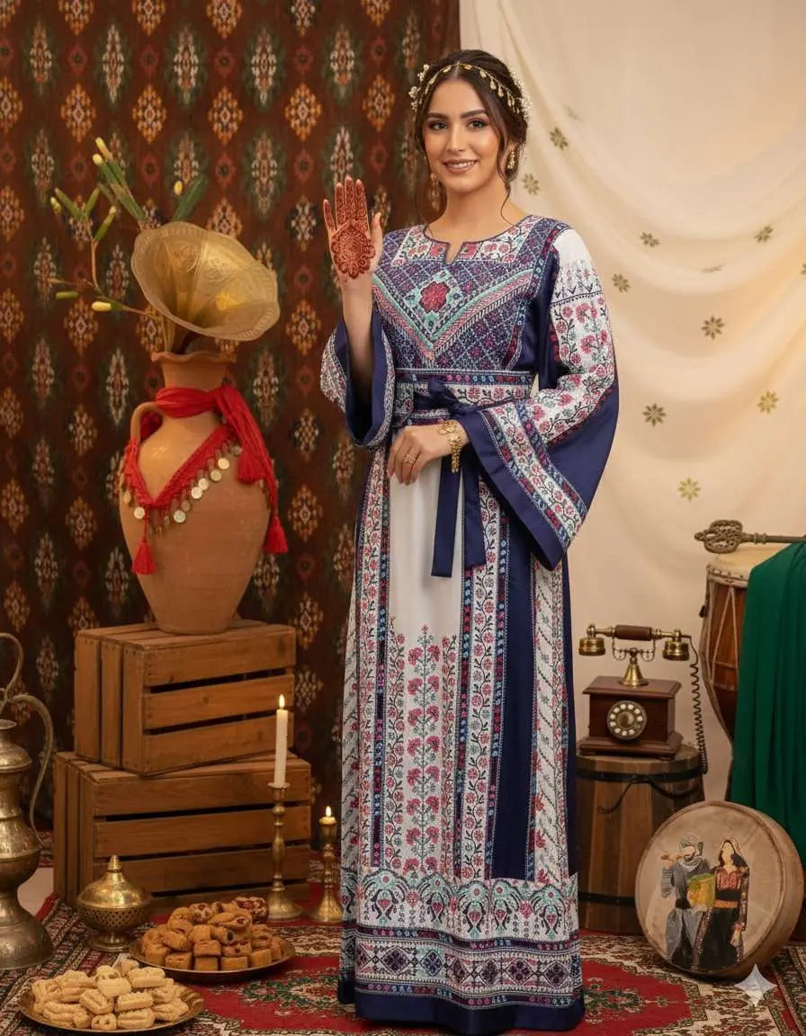 jenin Threads - High Quality Embroidered Palestinian style Thobe - JPK Traditions