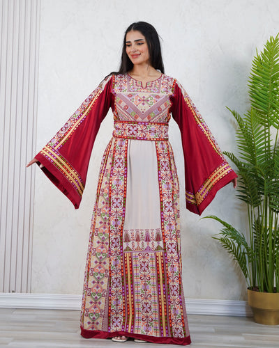 Crystal Of Jerusalem - High Quality Traditional Embroidered Palestinian Thobe