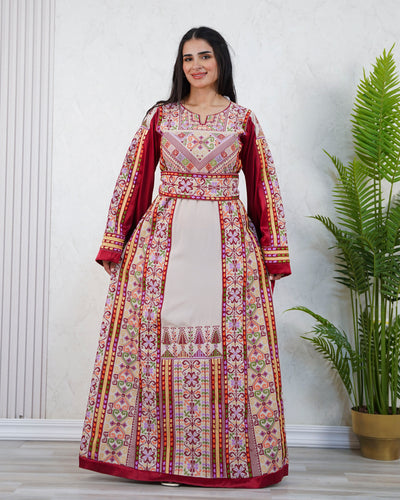 Crystal Of Jerusalem - High Quality Traditional Embroidered Palestinian Thobe