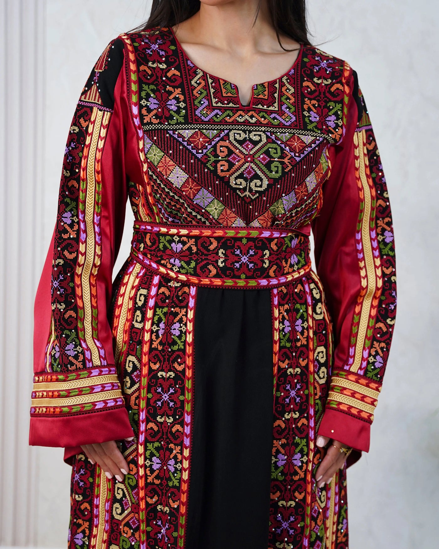 Crystal Of Jerusalem - High Quality Traditional Embroidered Palestinian Thobe - JPK Traditions