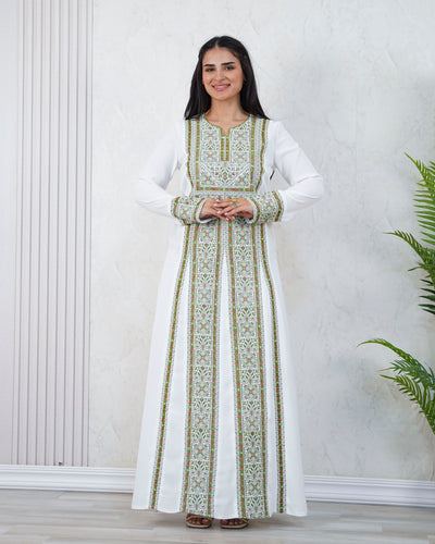 Crystal Of Beit Jala 2 - High Quality Traditional Embroidered Palestinian Thobe