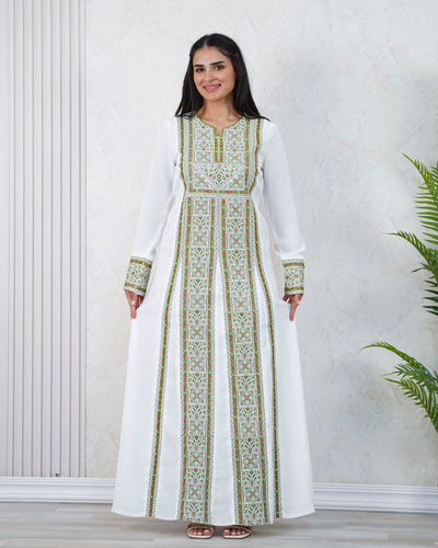 Crystal Of Beit Jala 2 - High Quality Traditional Embroidered Palestinian Thobe