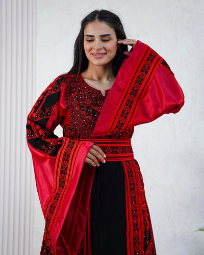 Gloss Of Bethlehem - High Quality Traditional Embroidered Palestinian Thobe - JPK Traditions