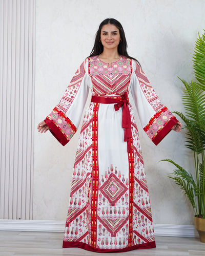 Crystal Of Nablus- High Quality Traditional Embroidered Palestinian Thobe - JPK Traditions