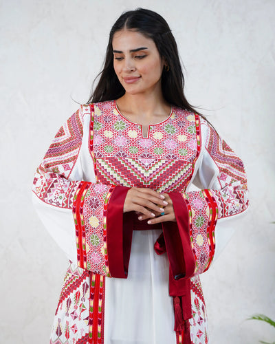 Crystal Of Nablus- High Quality Traditional Embroidered Palestinian Thobe - JPK Traditions