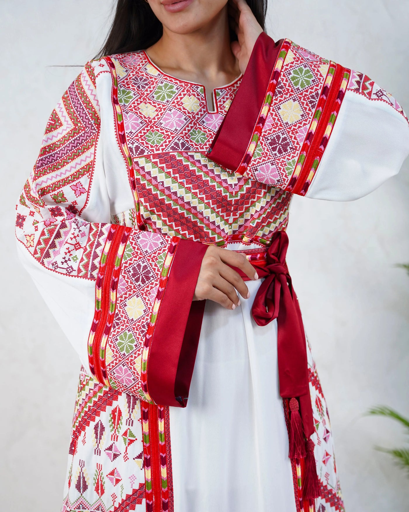 Crystal Of Nablus- High Quality Traditional Embroidered Palestinian Thobe - JPK Traditions