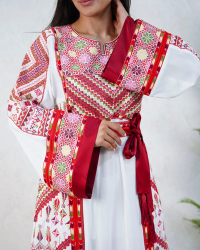 Crystal Of Nablus- High Quality Traditional Embroidered Palestinian Thobe - JPK Traditions