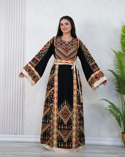 Crystal Of Nablus- High Quality Traditional Embroidered Palestinian Thobe - JPK Traditions