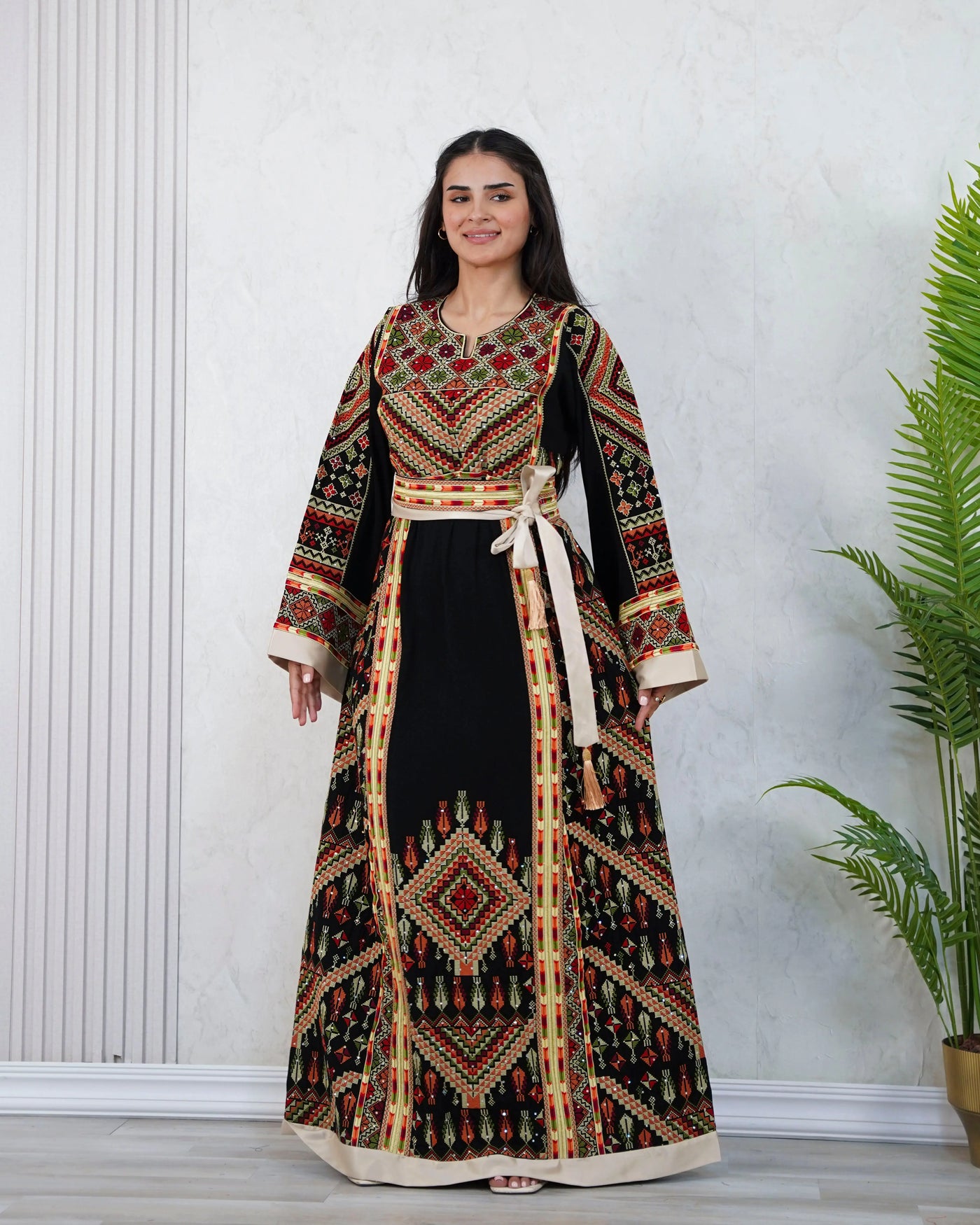 Crystal Of Nablus- High Quality Traditional Embroidered Palestinian Thobe - JPK Traditions