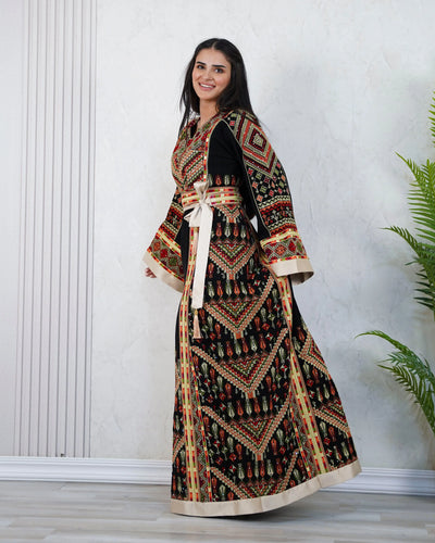 Crystal Of Nablus- High Quality Traditional Embroidered Palestinian Thobe - JPK Traditions