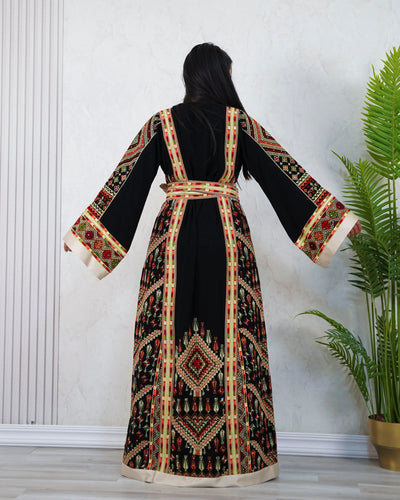 Crystal Of Nablus- High Quality Traditional Embroidered Palestinian Thobe - JPK Traditions