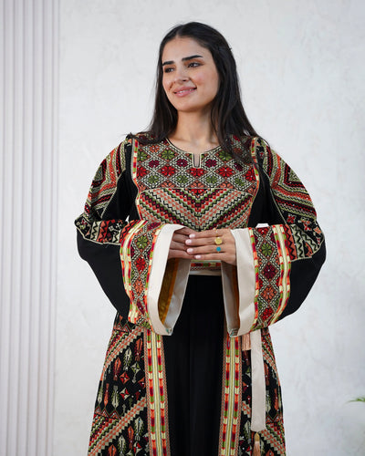 Crystal Of Nablus- High Quality Traditional Embroidered Palestinian Thobe - JPK Traditions
