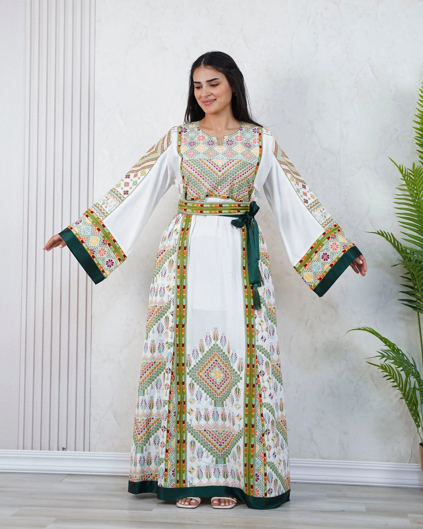 Crystal Of Nablus- High Quality Traditional Embroidered Palestinian Thobe - JPK Traditions