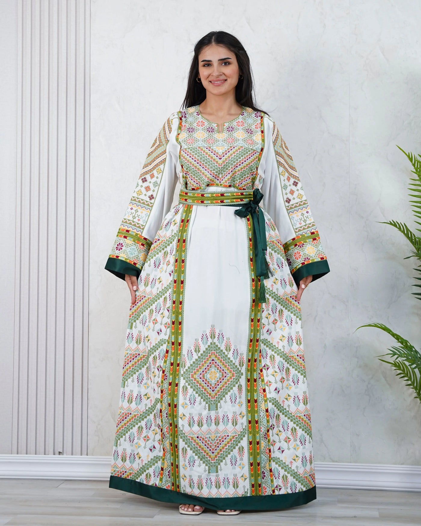 Crystal Of Nablus- High Quality Traditional Embroidered Palestinian Thobe - JPK Traditions