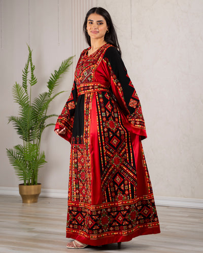 Crystal Of Hebron 2 - High Quality Traditional Embroidered Palestinian Thobe