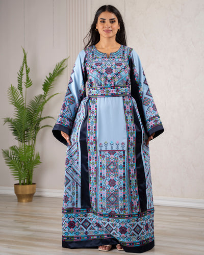 Crystal Of Hebron 2 - High Quality Traditional Embroidered Palestinian Thobe