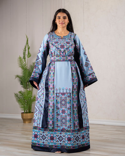 Crystal Of Hebron 2 - High Quality Traditional Embroidered Palestinian Thobe