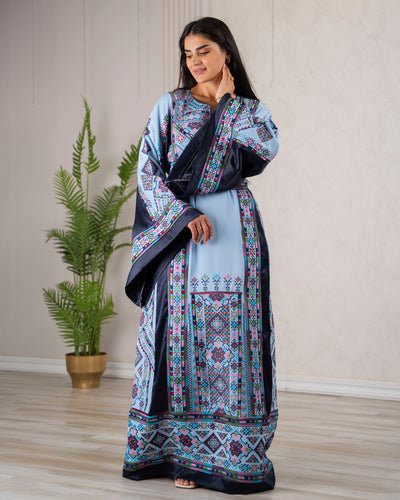 Crystal Of Hebron 2 - High Quality Traditional Embroidered Palestinian Thobe
