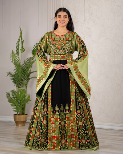 Crystal Of Bethlehem - High Quality Traditional Embroidered Palestinian Thobe