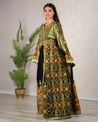 Crystal Of Bethlehem - High Quality Traditional Embroidered Palestinian Thobe