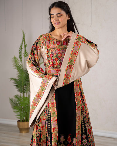 Crystal Of Bethlehem - High Quality Traditional Embroidered Palestinian Thobe