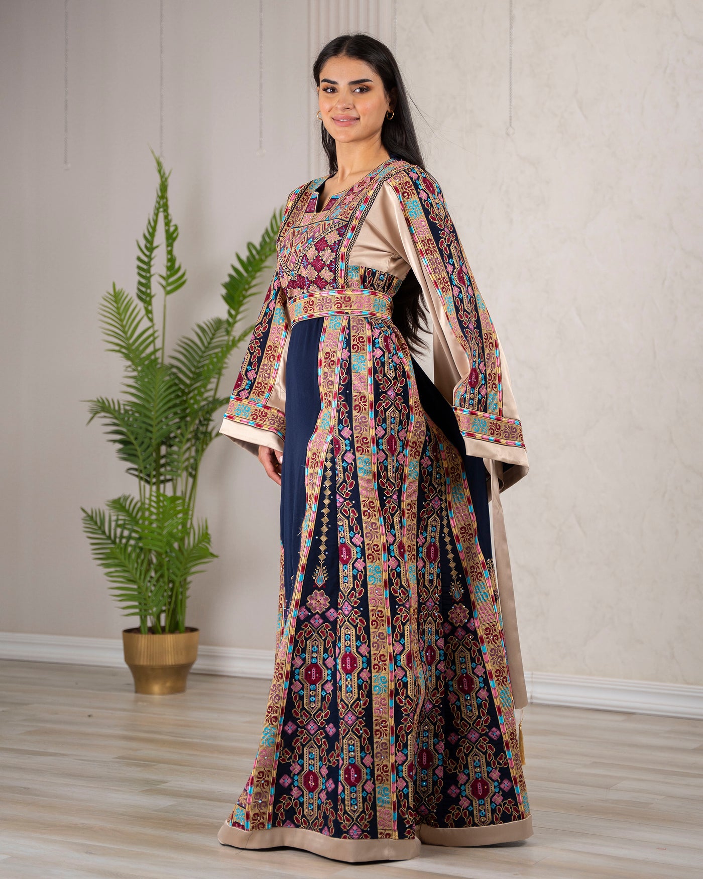 Crystal Of Bethlehem 2 - High Quality Traditional Embroidered Palestinian Thobe