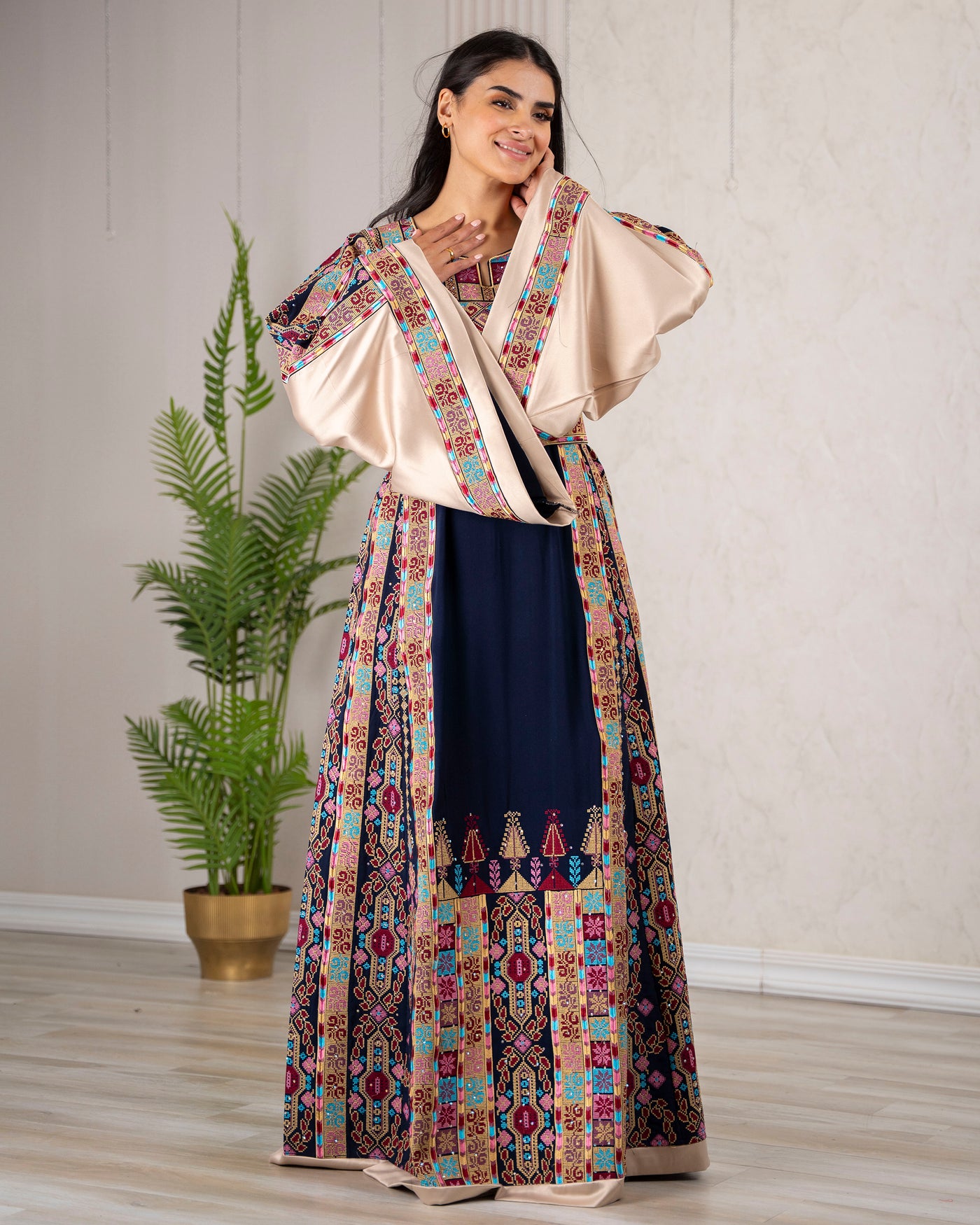 Crystal Of Bethlehem 2 - High Quality Traditional Embroidered Palestinian Thobe