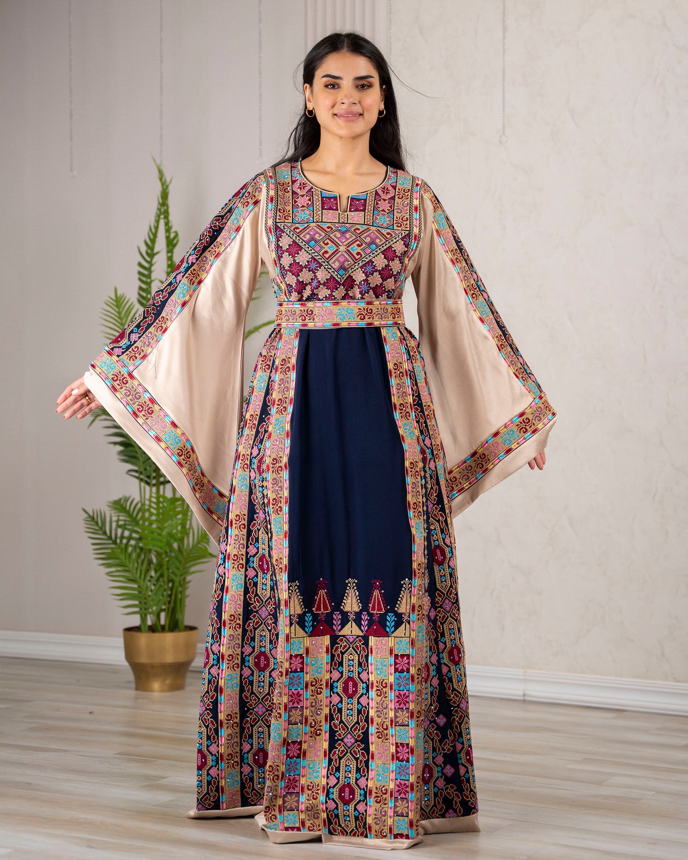 Crystal Of Bethlehem 2 - High Quality Traditional Embroidered Palestinian Thobe