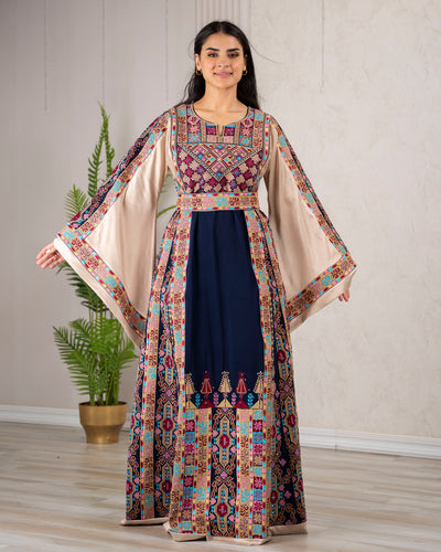Crystal Of Bethlehem 2 - High Quality Traditional Embroidered Palestinian Thobe