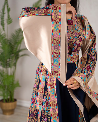 Crystal Of Bethlehem 2 - High Quality Traditional Embroidered Palestinian Thobe