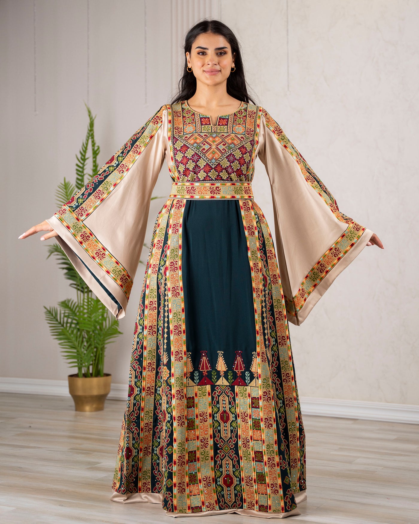 Crystal Of Bethlehem 2 - High Quality Traditional Embroidered Palestinian Thobe