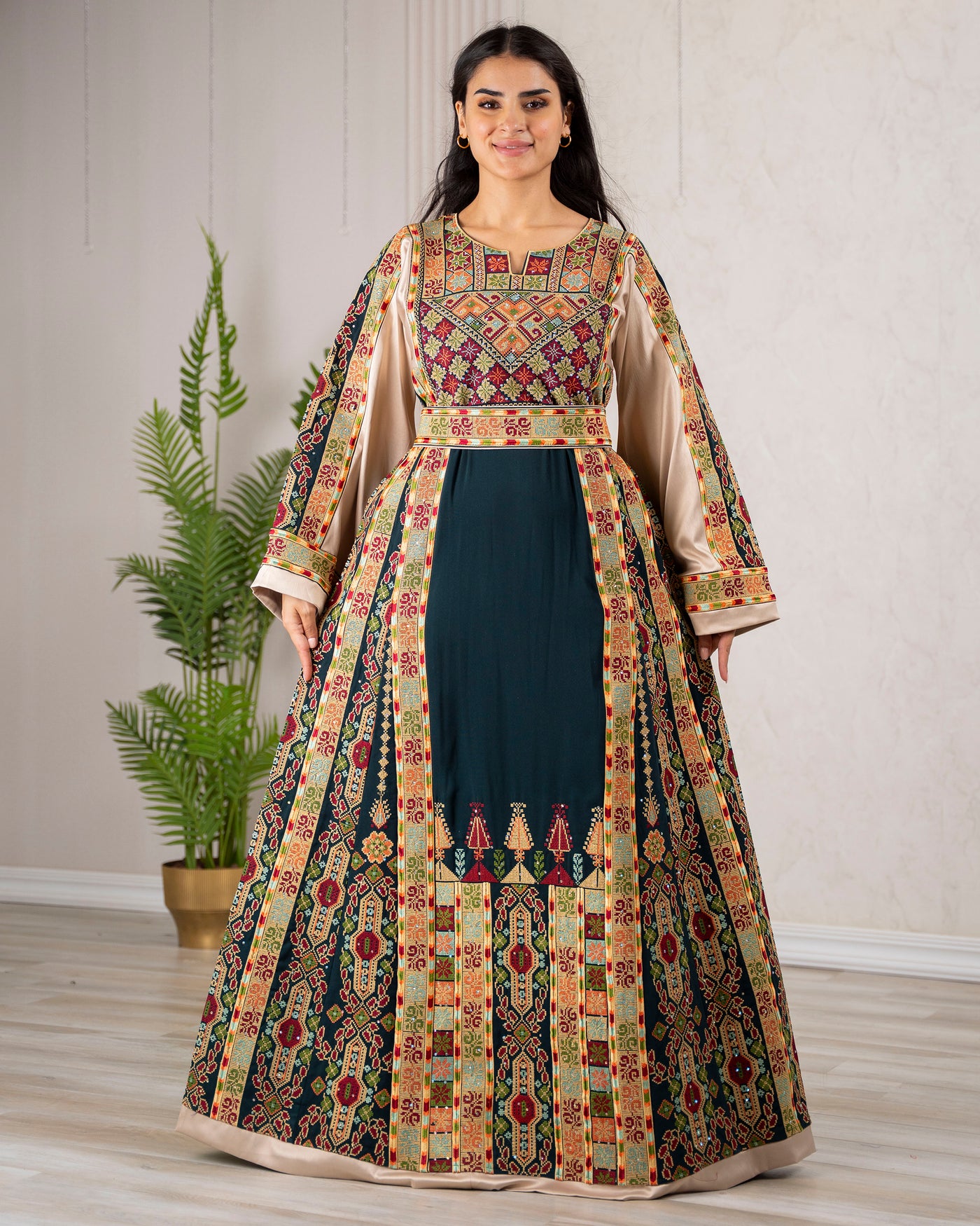 Crystal Of Bethlehem 2 - High Quality Traditional Embroidered Palestinian Thobe
