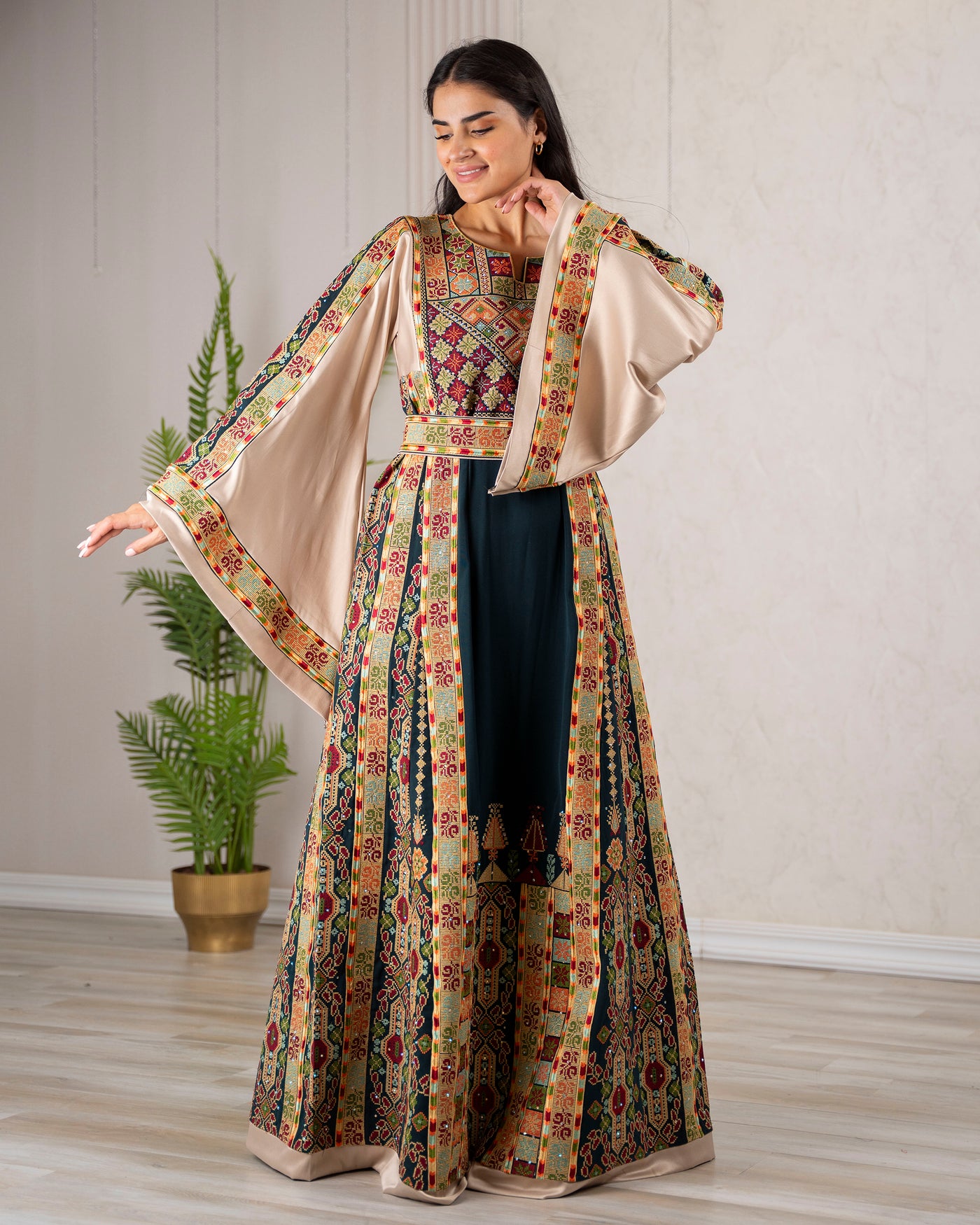 Crystal Of Bethlehem 2 - High Quality Traditional Embroidered Palestinian Thobe