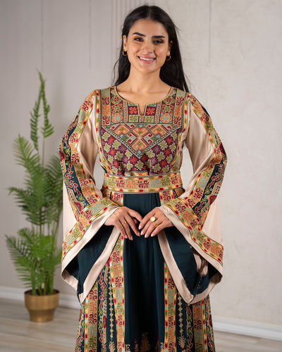 Crystal Of Bethlehem 2 - High Quality Traditional Embroidered Palestinian Thobe
