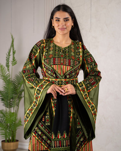 Crystal Of Ramallah - High Quality Traditional Embroidered Palestinian Thobe