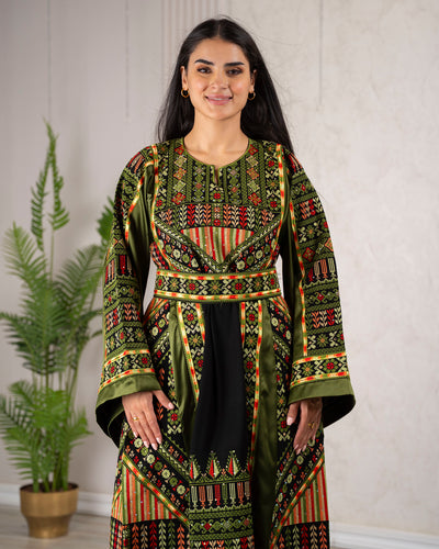 Crystal Of Ramallah - High Quality Traditional Embroidered Palestinian Thobe