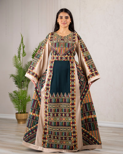 Crystal Of Ramallah 2 - High Quality Traditional Embroidered Palestinian Thobe